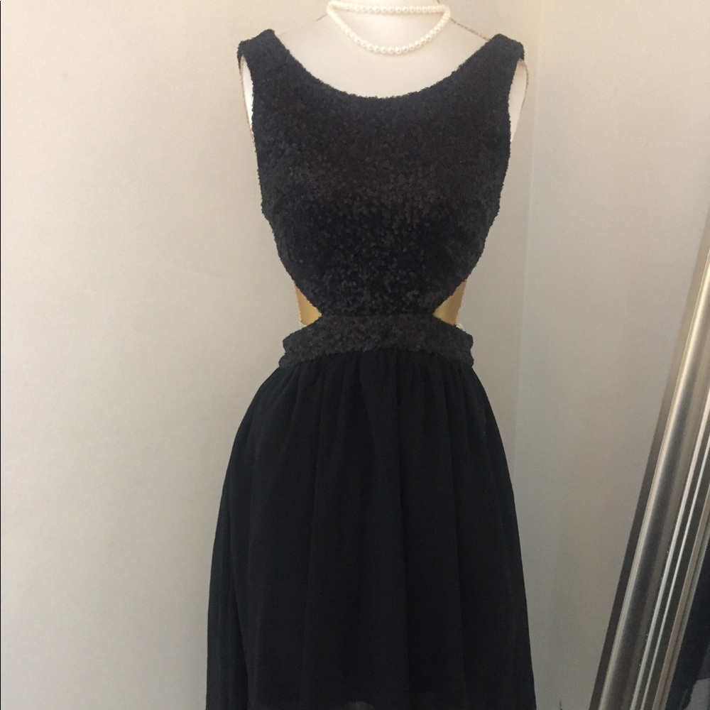 Ladies black evening dress